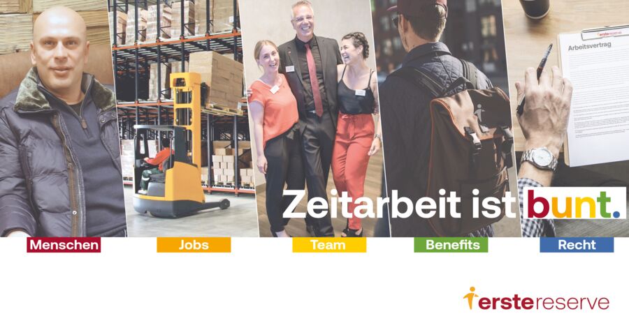 Titelbild "Zeitarbeit ist bunt."